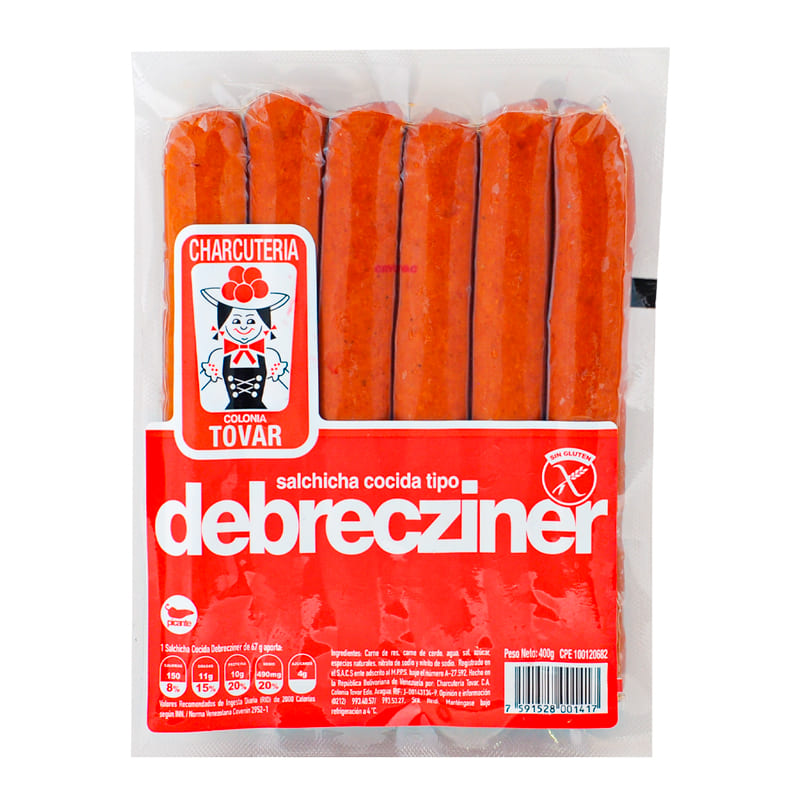 SALCHICHA TOVAR DEBRECZINER.400GR