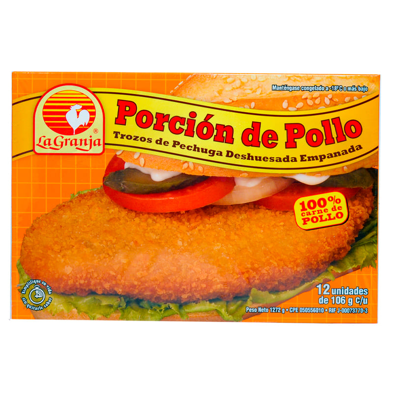 PORCIÓN DE POLLO LA GRANJA 6/12/106 GR