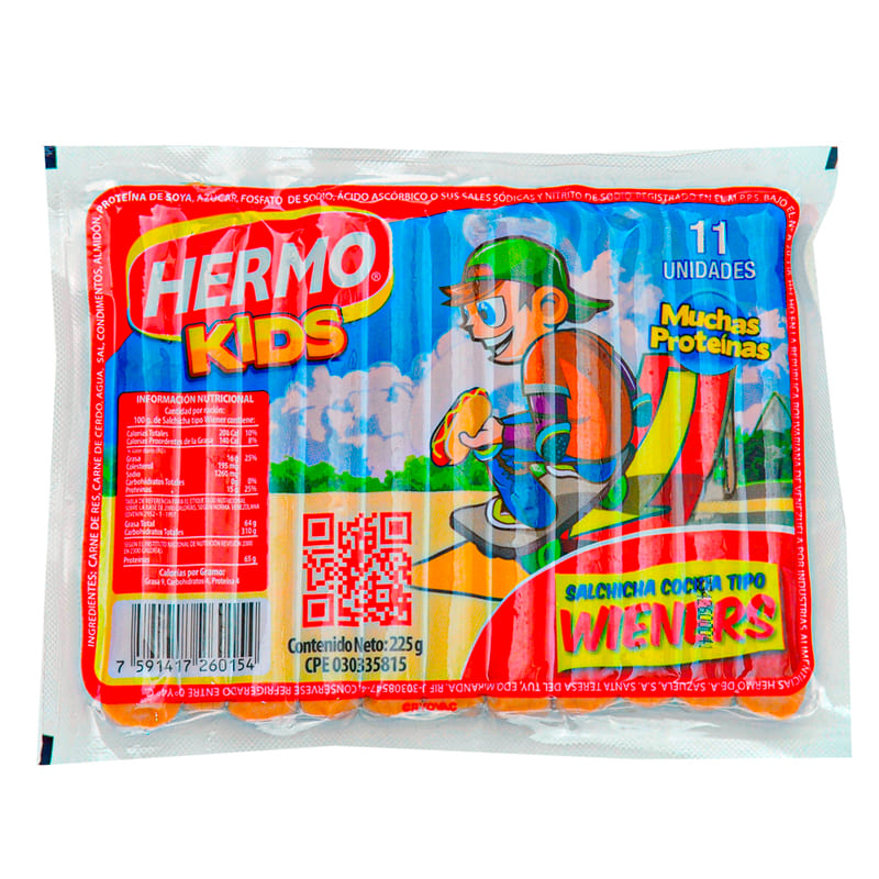 SALCHICHA HERMO KIDS WIENER 225 GR