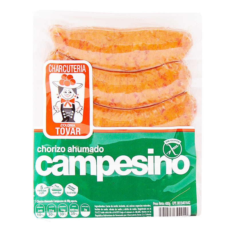 Chorizo Tovar campesino 400 gr