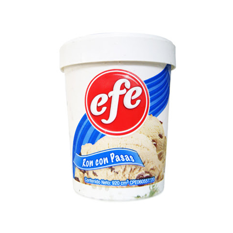 HELADO RON CON PASAS EFE 920ML 