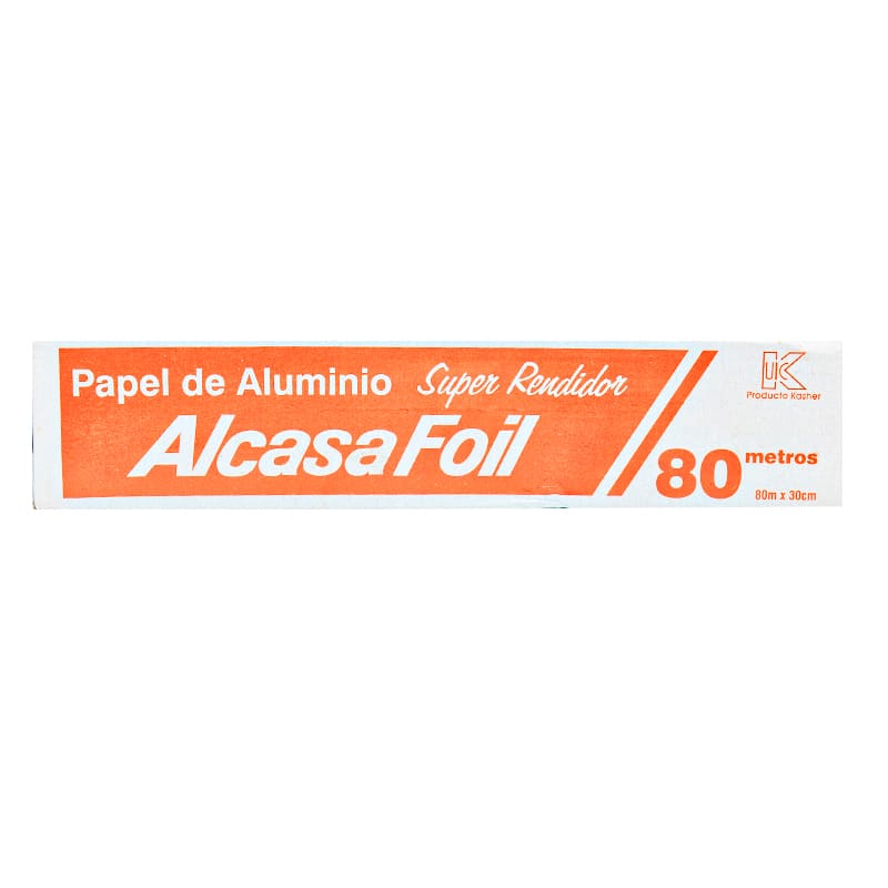 PAPEL ALUMINIO ALCASA FOIL PAPEL ALUM 80 MTRS