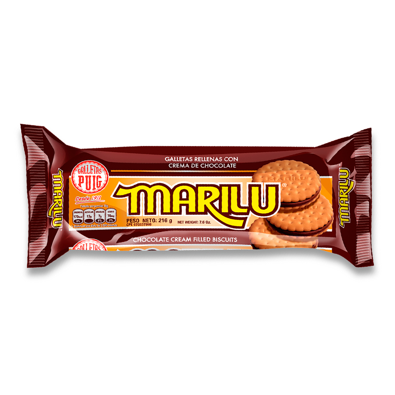 GALLETAS DE CHOCOLATE MARILU 216 GR