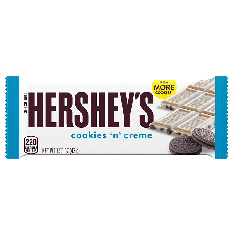CHOCOLATE HERSHEYS COOKIES AND CREME 43 GR