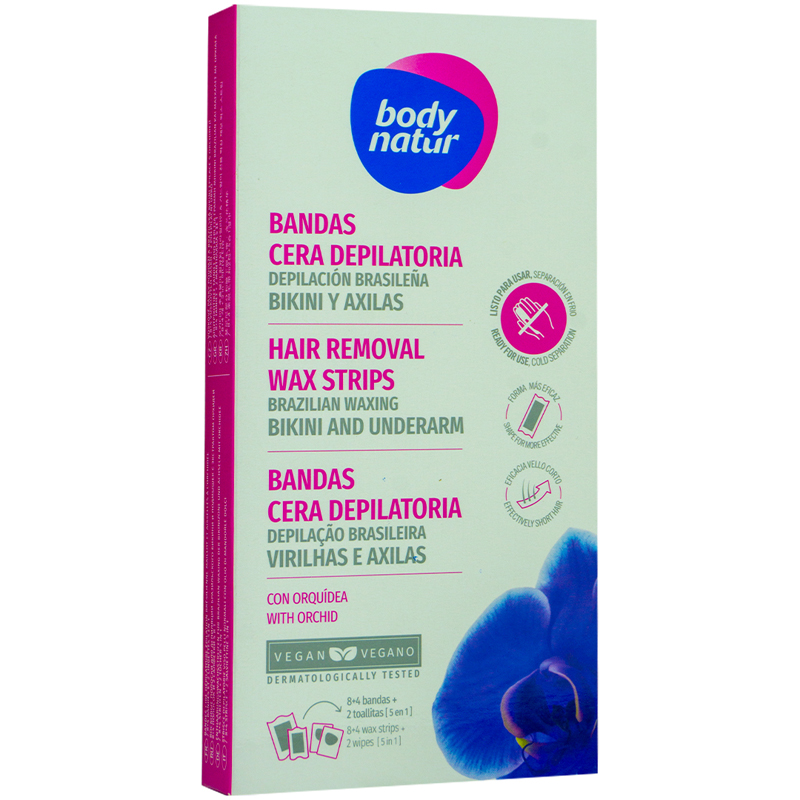 BANDAS DEPILADORAS BODYNATUR ORQUIDEA 8UND