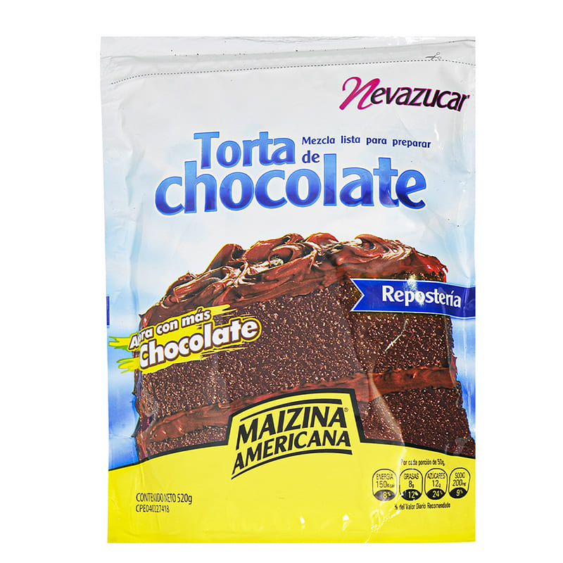 TORTA DE CHOCOLATE NEVAZUCAR 520 GR