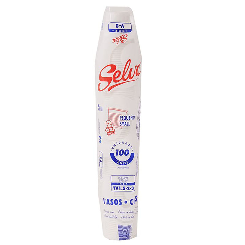 VASOS PLÁSTICOS SELVA  V-2 100 UND