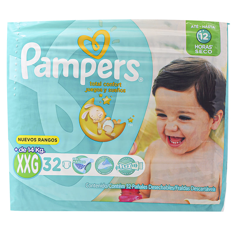 PAÑALES PAMPERS JUEGOS Y SUEÑOS XXG 32 UND