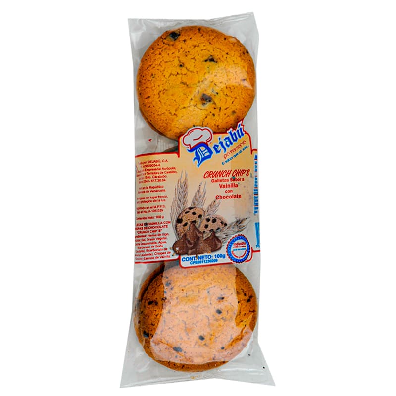GALLETAS Vainilla Con CHISPA de CHOChocolate Dejabu 100 GR