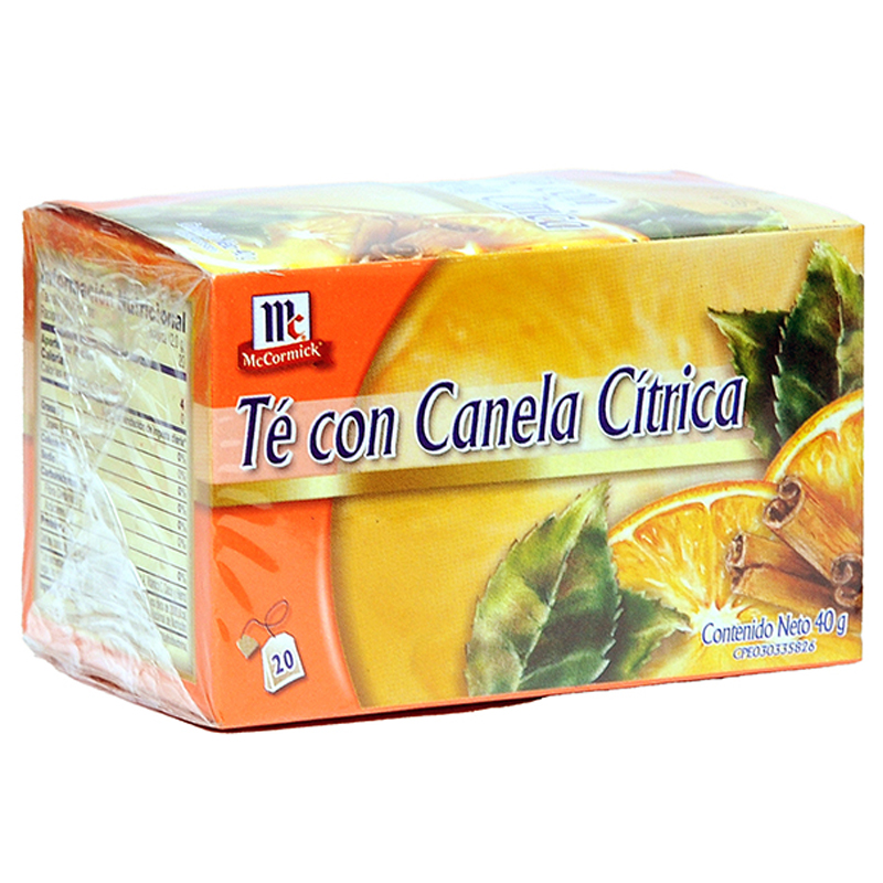 TÉ MCCORMICK CANELA NARANJA 20 BLS