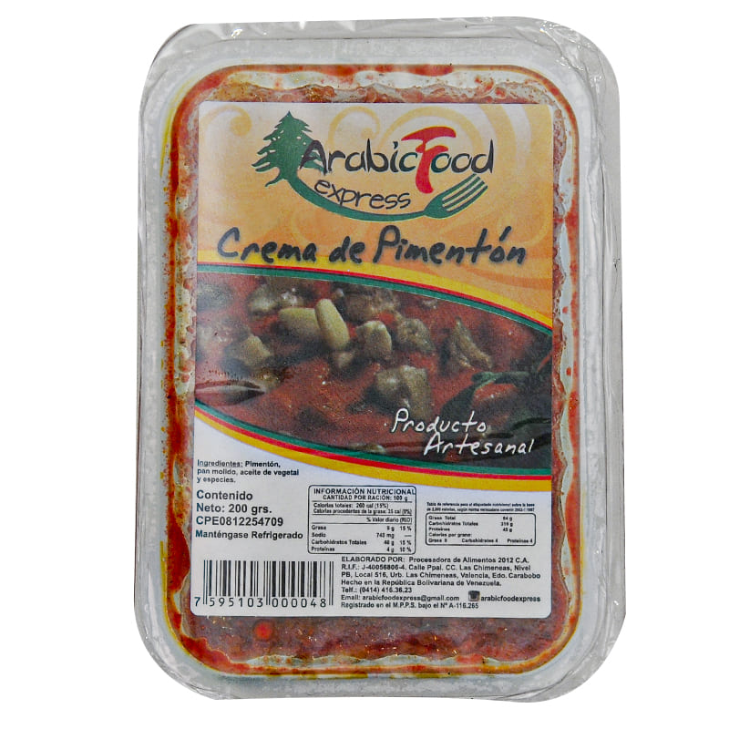 CREMA DE PIMENTON ARABIC FOOD
