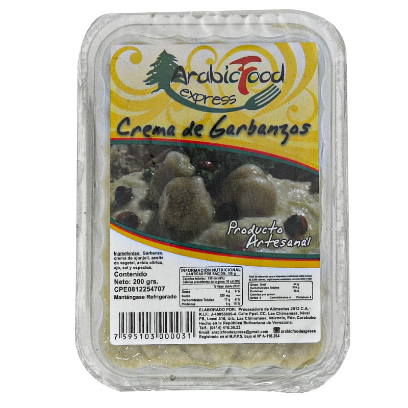 CREMA DE GARBANZOS ARABIC FOOD 