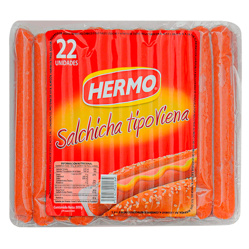 SALCHICHA VIENA HERMO 800 GR