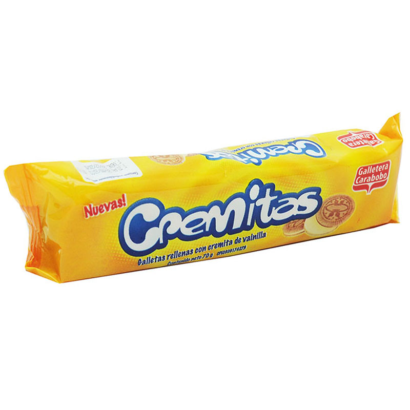 GALLETA CREMITAS CARABOBO DE VAINILLA 70GR