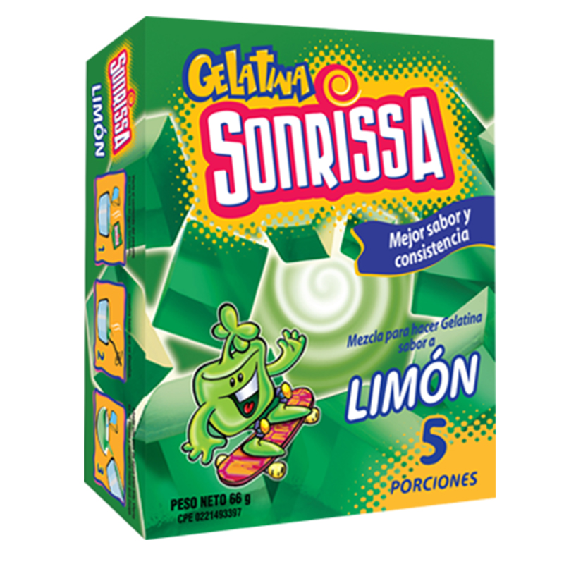 GELATINA SONRISSA LIMON 66 GR