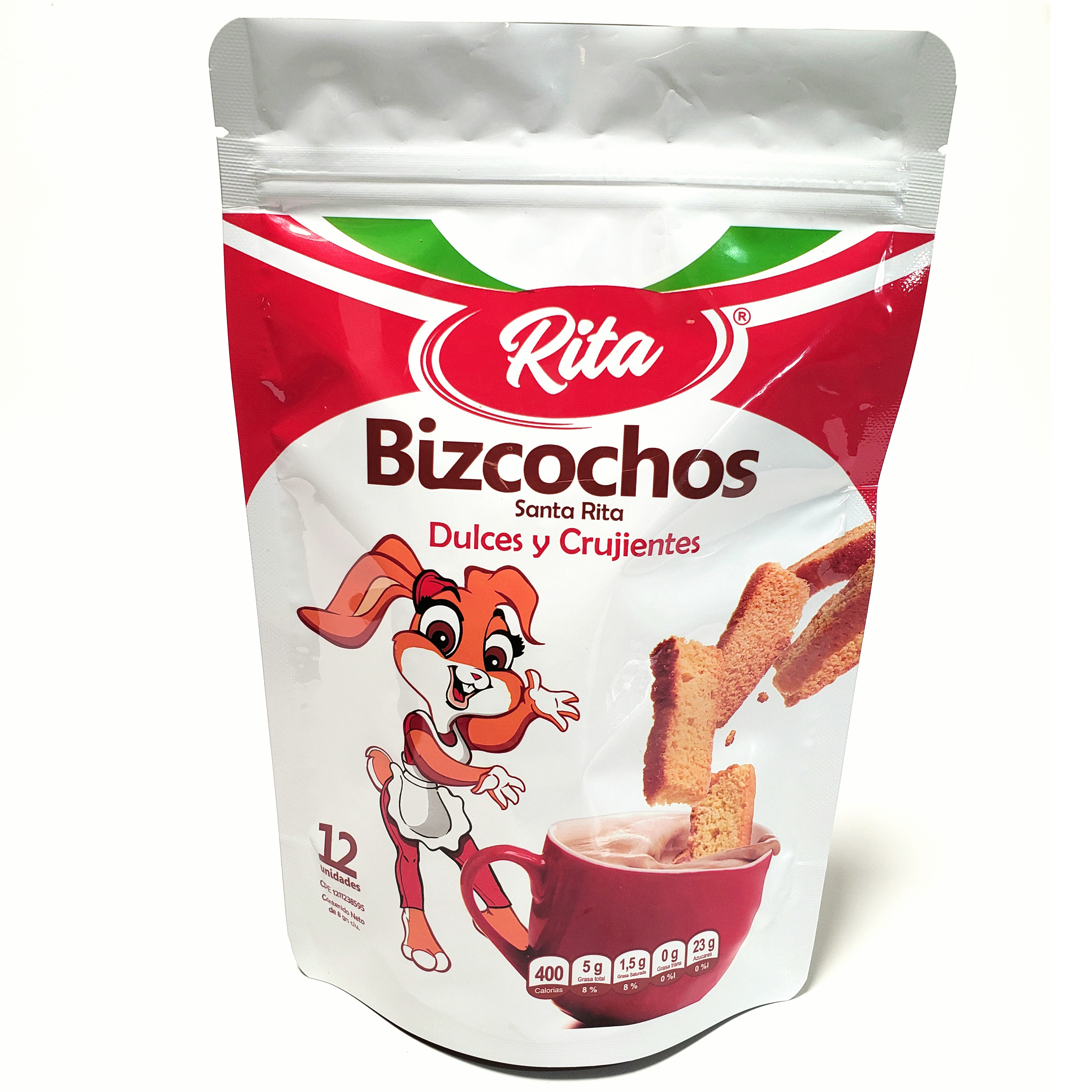 BIZCOCHOS DE VAINILLA SANTA RITA 12 UNDS