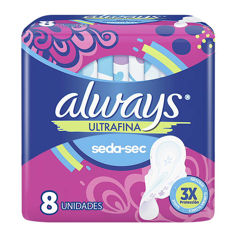 TOALLAS SANITARIAS ALWAYS ACTIVE ULTRA 8UND