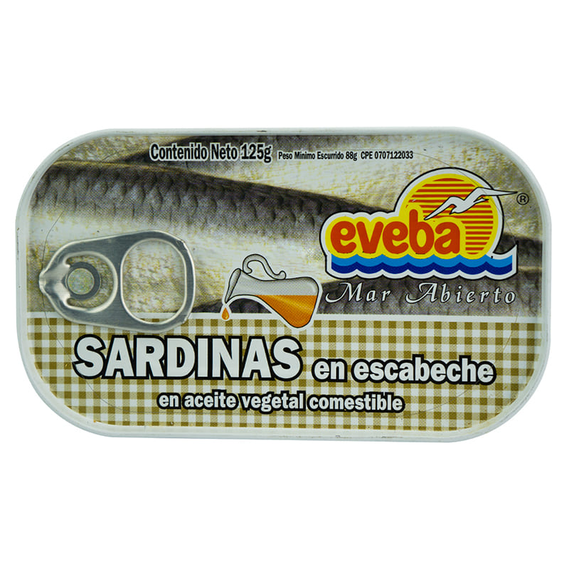 SARDINA ESCABECHE EVEBA EN ACEITE VEGETAL 125G