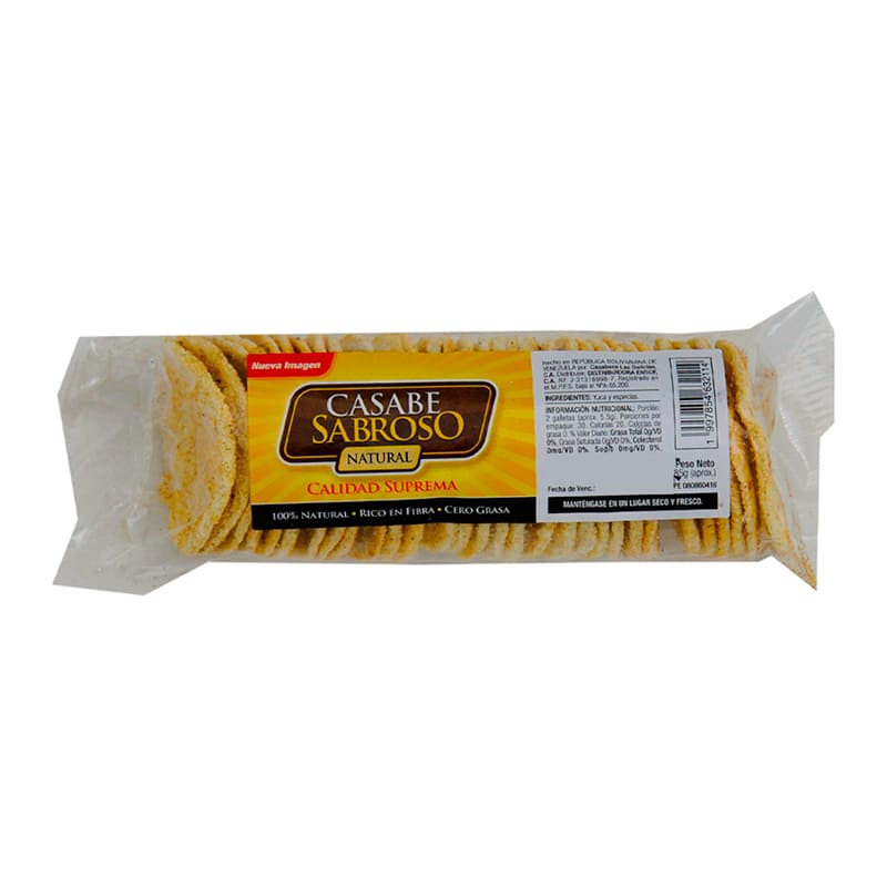 CASABE SABROSO NATURAL 85 GR