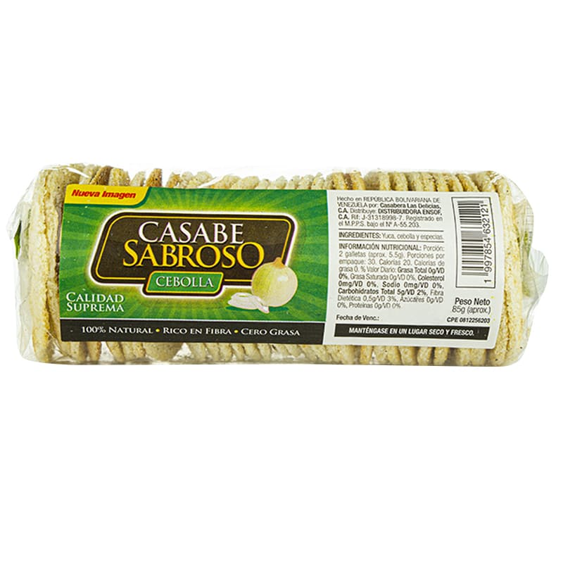 CASABE SABROSO CEBOLLA 85 GR