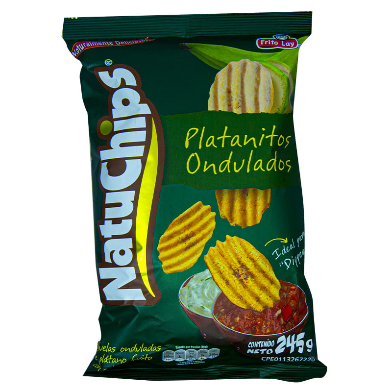 PLATANITOS NATUCHIPS CARIBA ONDULADOS 245G 