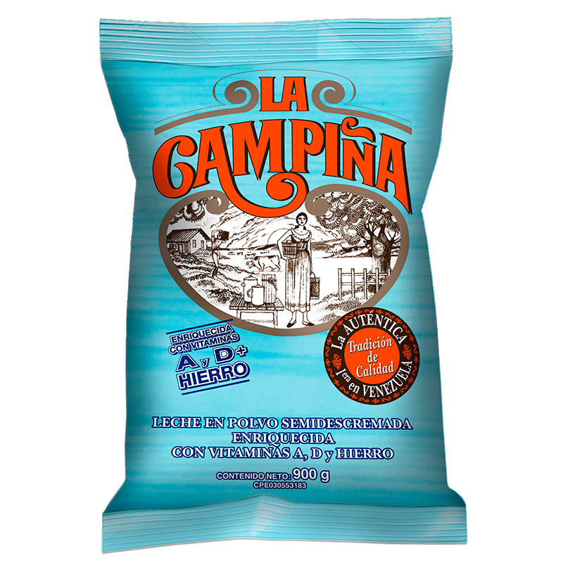 LECHE EN POLVO LA CAMPIÑA DESCREMADA 900 GR