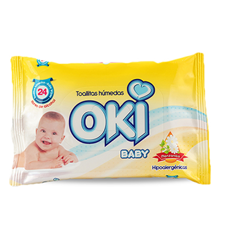TOALLITAS HUMEDAS OKI MANZANILLA 24 UNIDADES