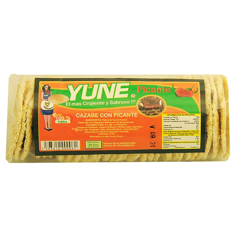 CASABE YUNE CON PICANTE 80 GR