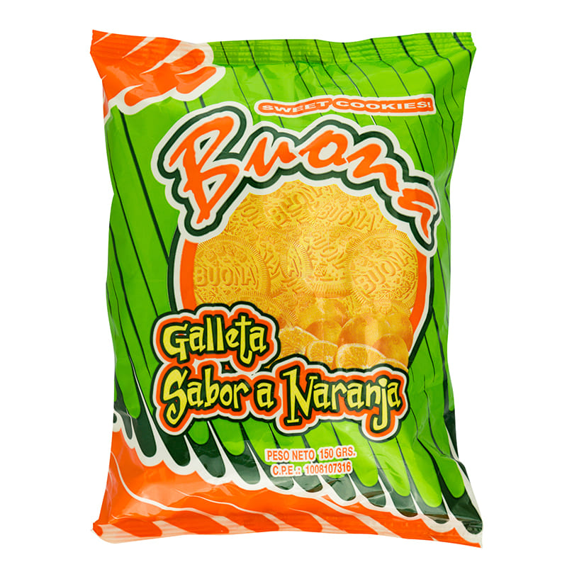 GALLETAS SABOR A NARANJA BUONA 150 GR