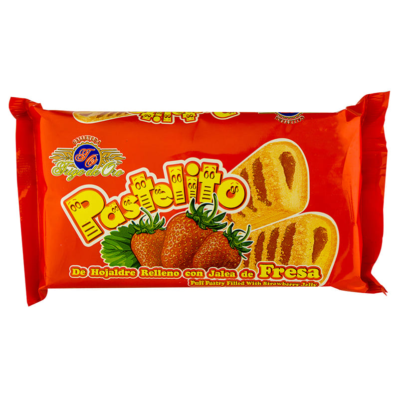 Pastelitos rellenos de fresa 4 Unidades