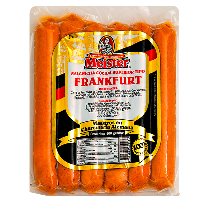 SALCHICHA TIPO FRANKFURT MEISTER 400 GR