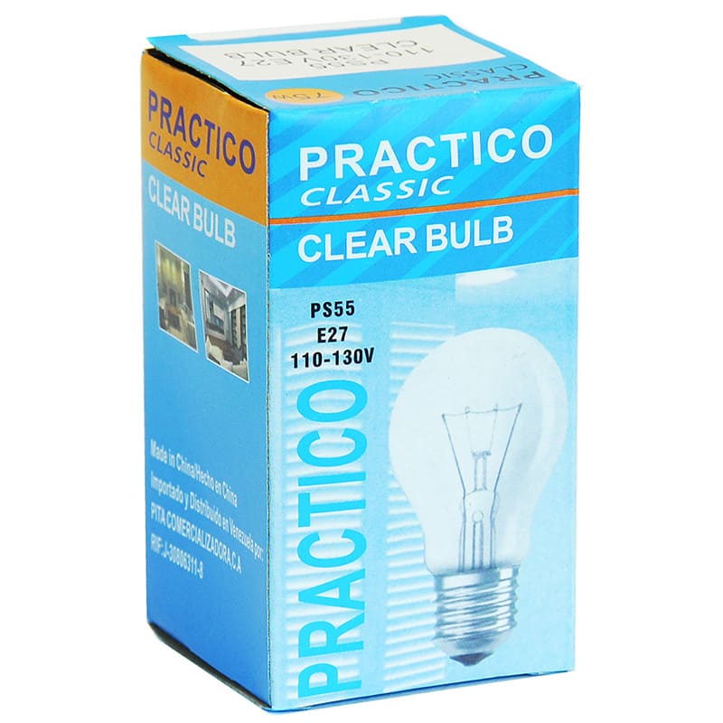 BOMBILLO TRANSPARENTE PRACT 75W