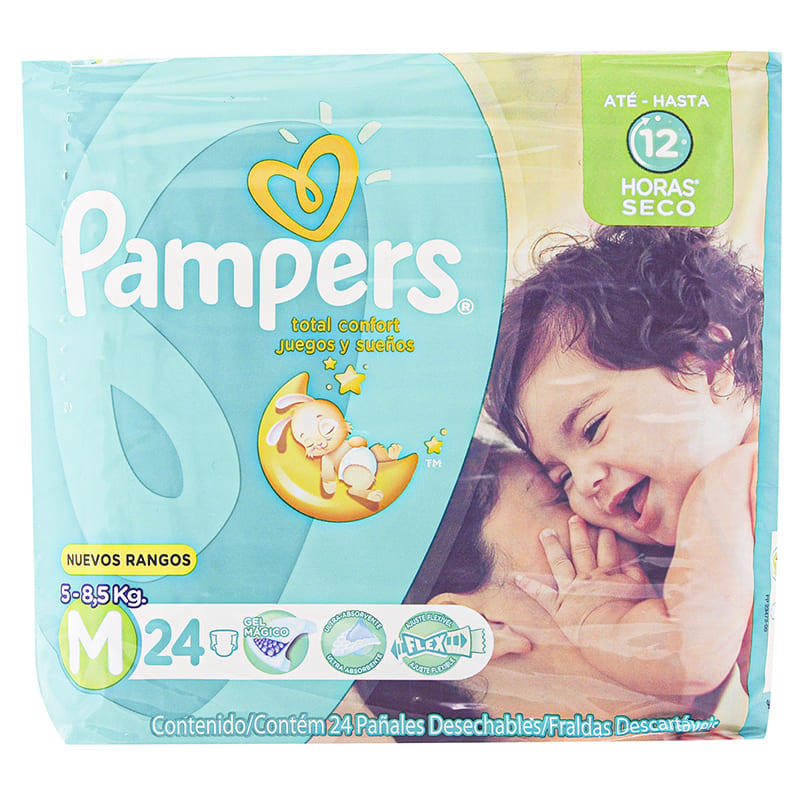 PAÑALES PAMPERS JUEGOS Y SUEÑOS M 24 UNIDADES