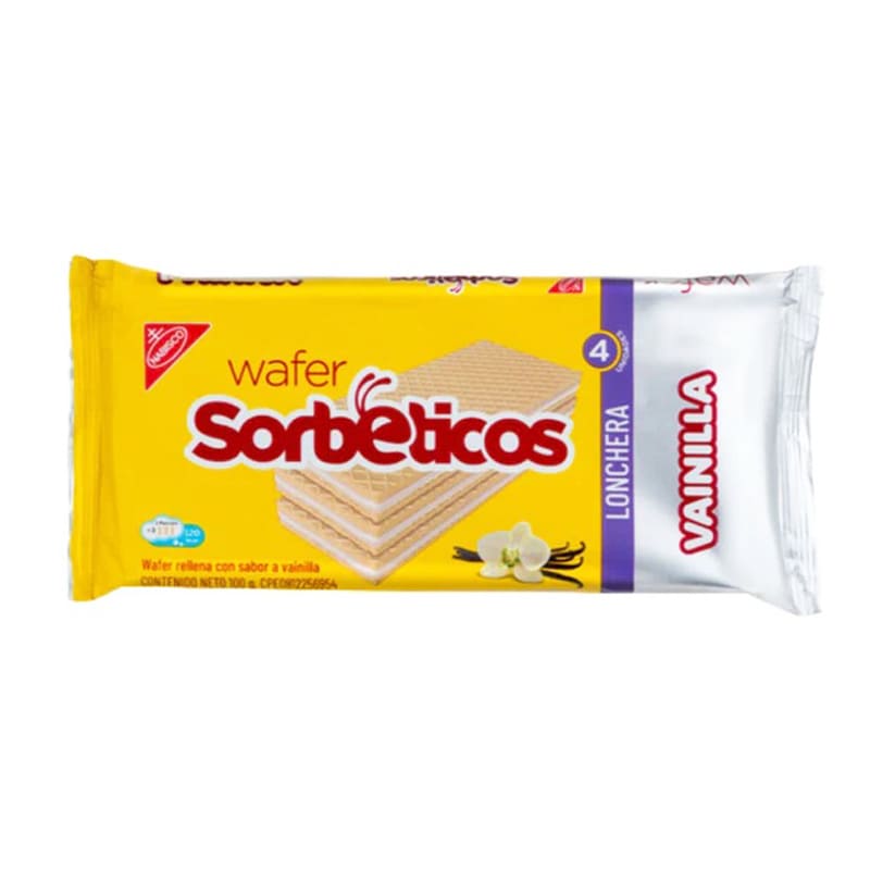 WAFER DE VAINILLA LONCHERA SORBETICO 100 GR