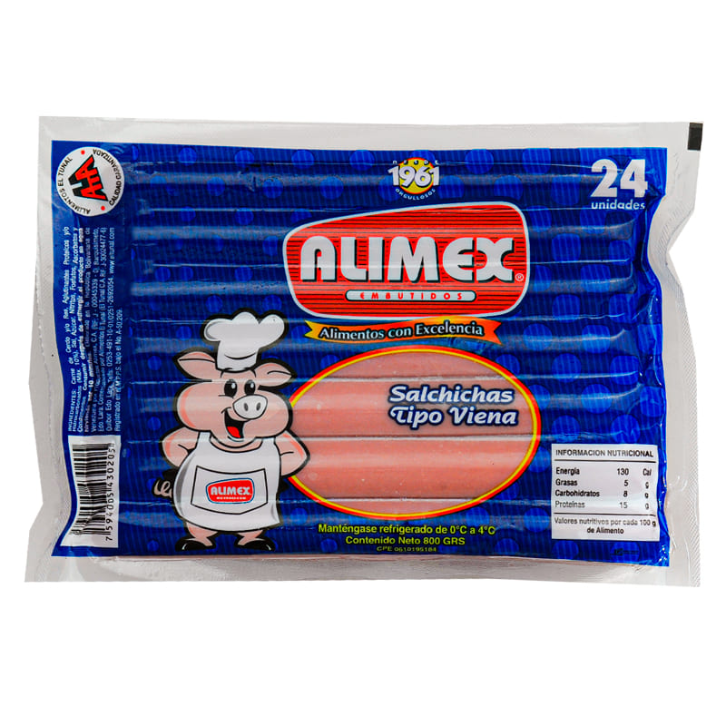 SALCHICHA ALIMEX 800 G T.VIENA