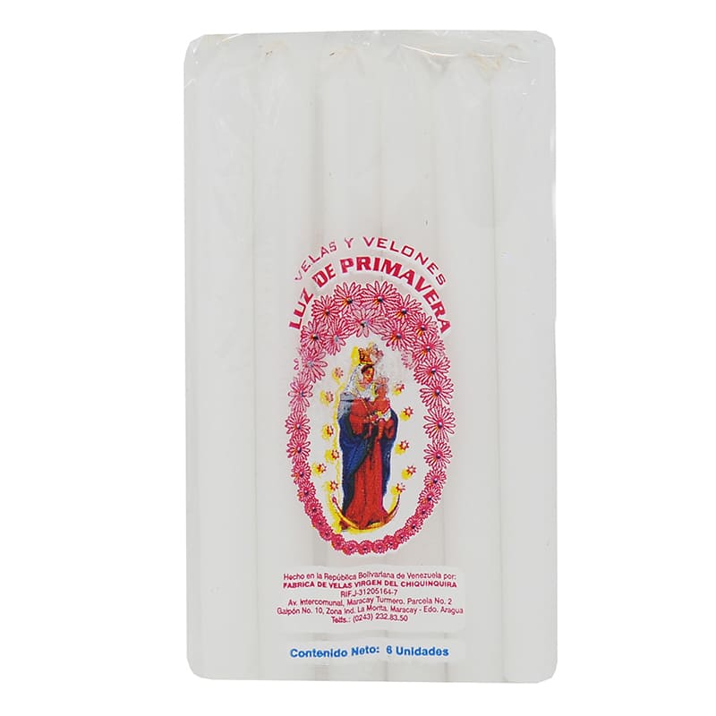 Velas luz de primavera 6 unidades