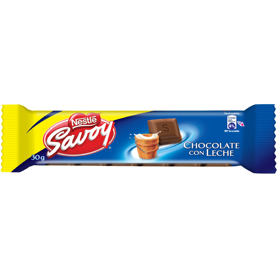 CHOCOLATE DE LECHE SAVOY  30G