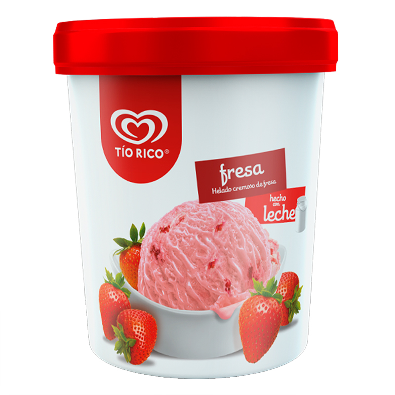 HELADO de fresa TIO RICO 435 ML