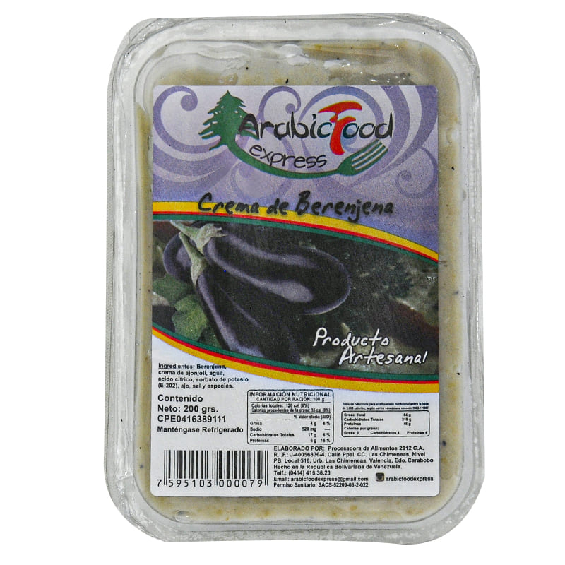 CREMA DE BERENJENA ARABIC FOOD 200 GR