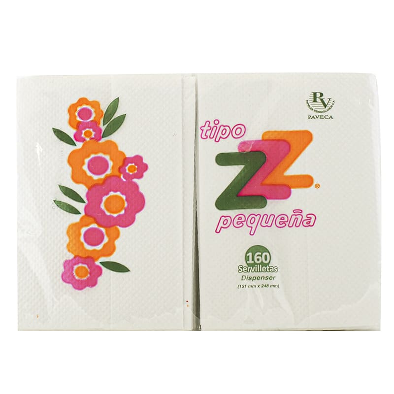 SERVILLETAS Z PEQUEÑA 160 UNIDADES