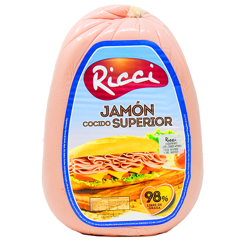 JAMÓN DE PIERNA COCIDO SUPERIOR RICCI KG