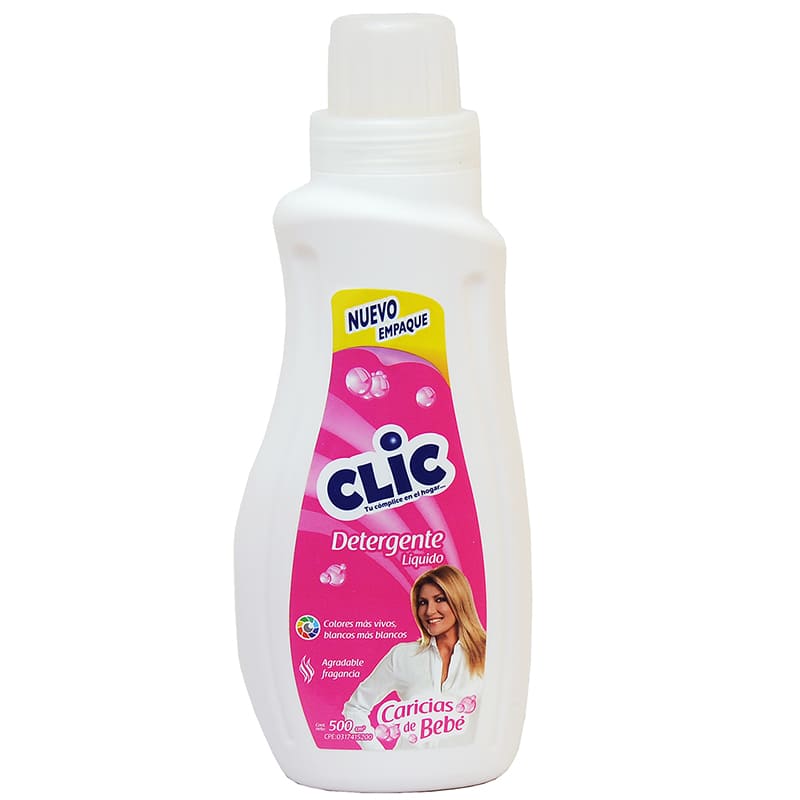 DETERGENTE LIQUIDO CLIC CARICIA BEBÉ 500CC