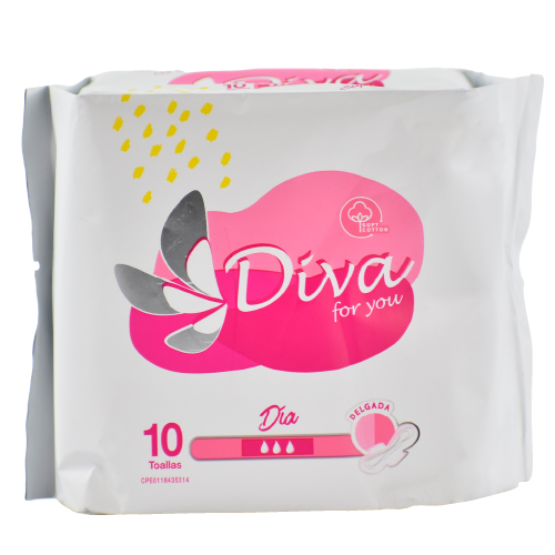 TOALLAS SANITARIAS DIVAS DELGADA DIA 10 UNIDADES