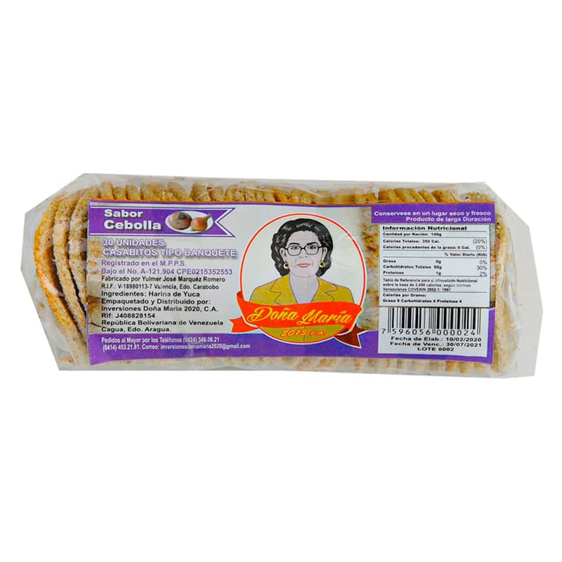 CASABE BANQUETE DE CEBOLLA