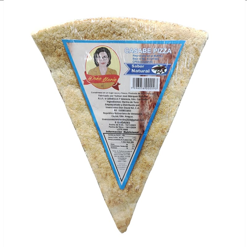 CASABE TIPO PIZZA DOÑA MARÍA