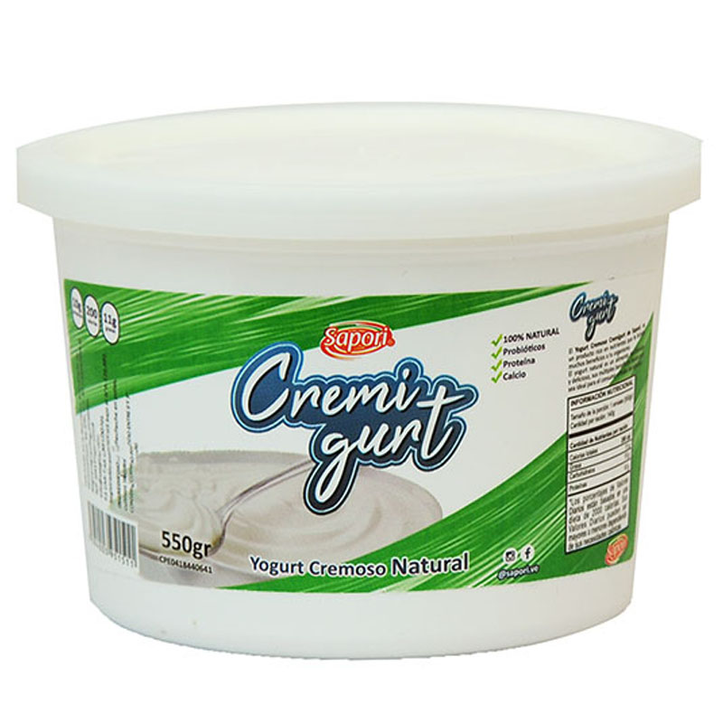YOGURT CREMIGURT NATURAL 550 GR