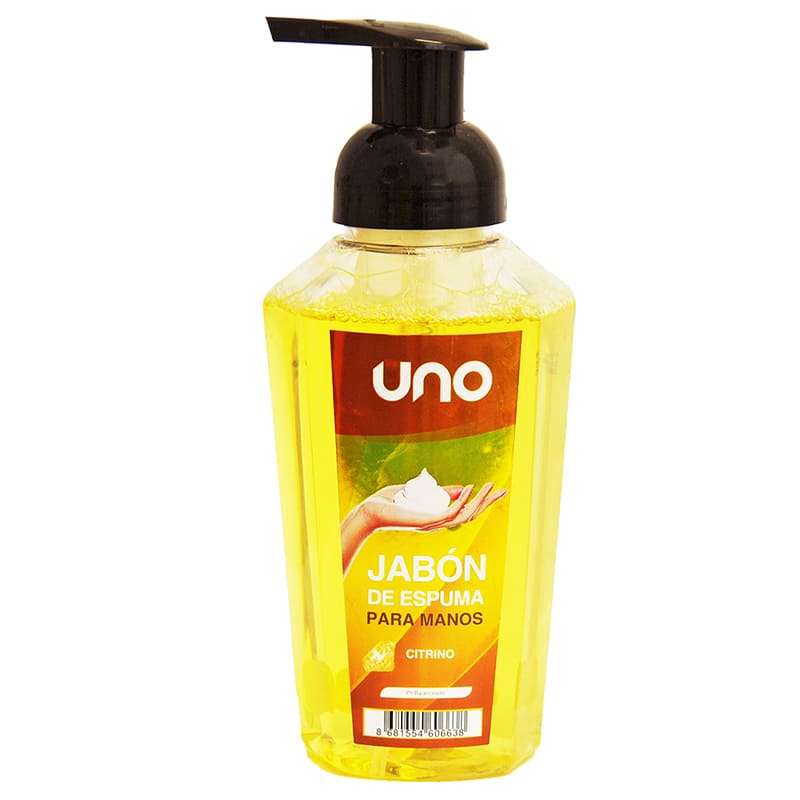 JABÓN LIQUIDO UNO DE ESPUMA CON CITRINO 400 ML