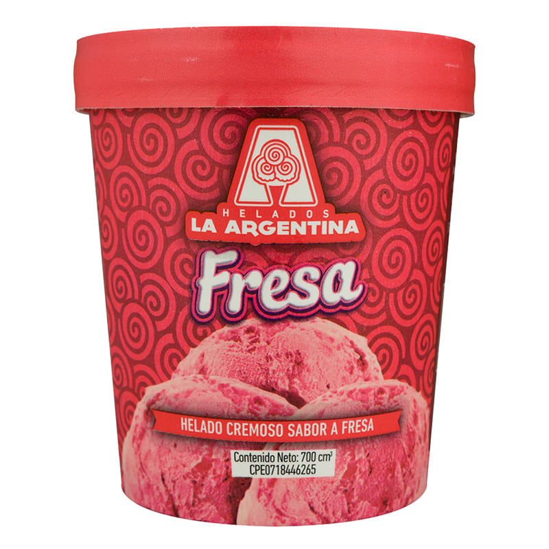 HELADO LA ARGENTINA 700CC FRESA