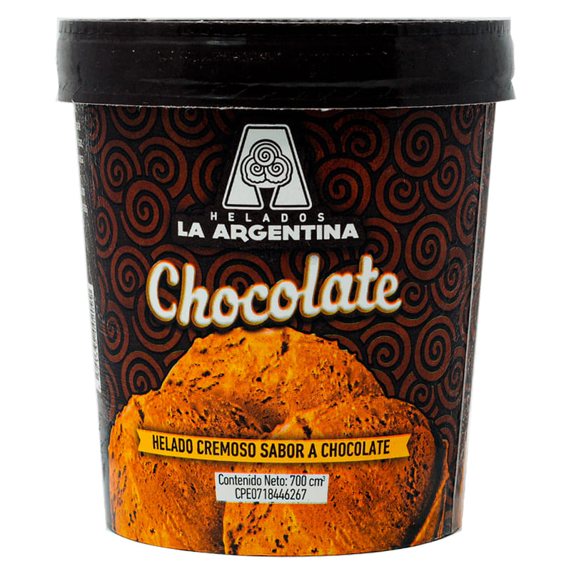 HELADO DE CHOCOLATE  LA ARGENTINA 700 CC 
