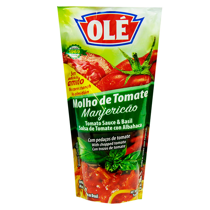 SALSA DE TOMATE ALBAHACA OLÉ 340 GR 